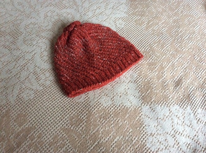 Sipiral örgü el emeğim dikişsiz şapka - Görsel 3