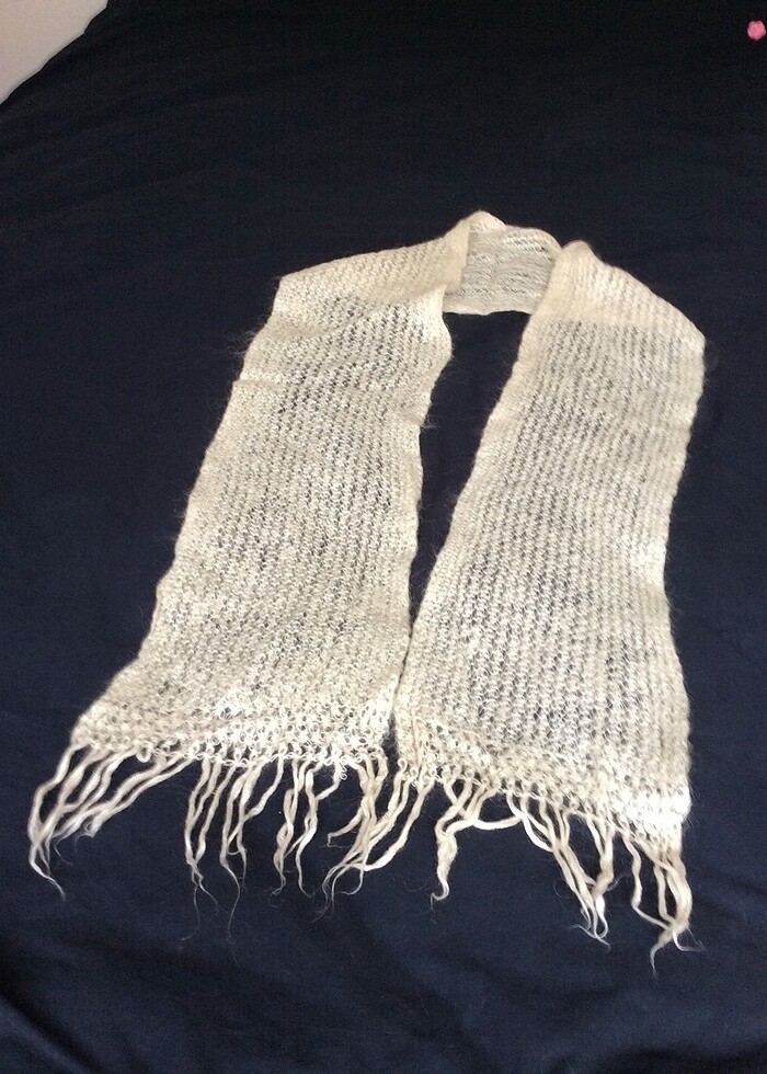 İncecik tiftik yünden atkı - Görsel 3