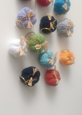 kabak figürlü örgü Anahtarlık - Görsel 4