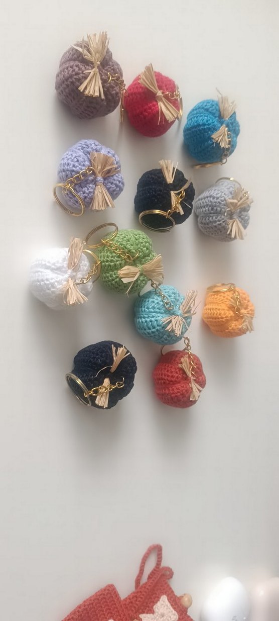 kabak figürlü örgü Anahtarlık - Görsel 4