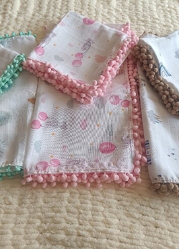 Muslin battaniye puset örtüsü - Görsel 3