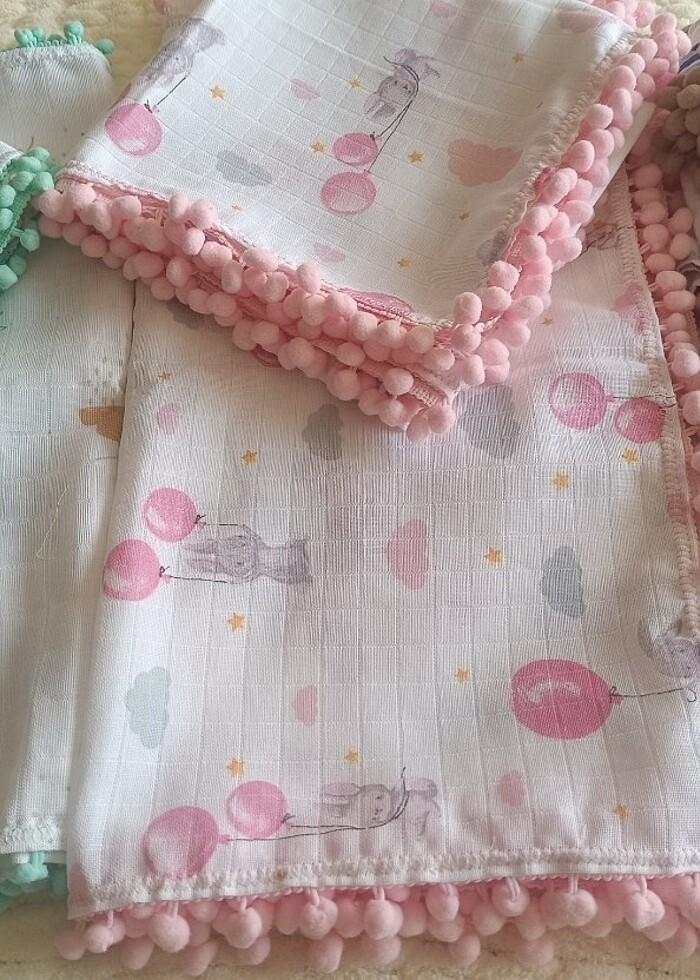 Muslin battaniye puset örtüsü - Görsel 2