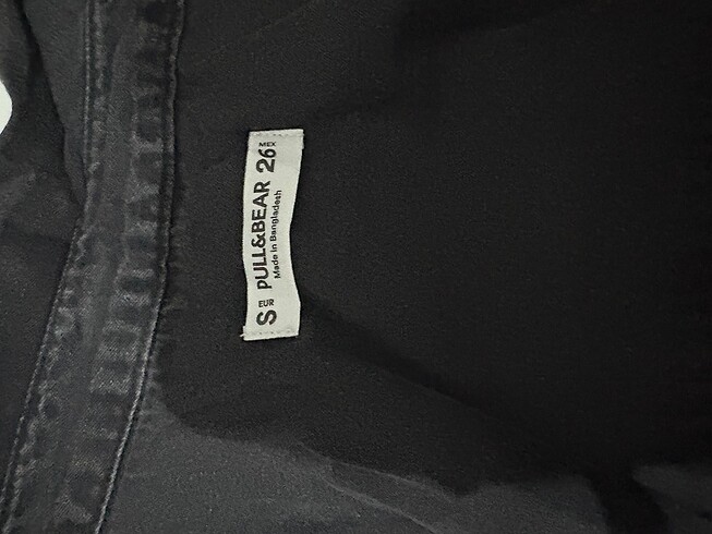 s Beden Pull Bear Siyah Kot Gömlek