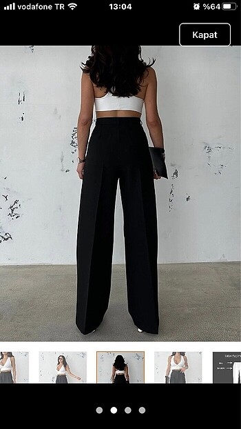 Zara Siyah palazzo pantolon