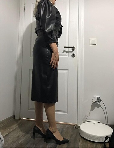 Diğer Siyah deri elbise