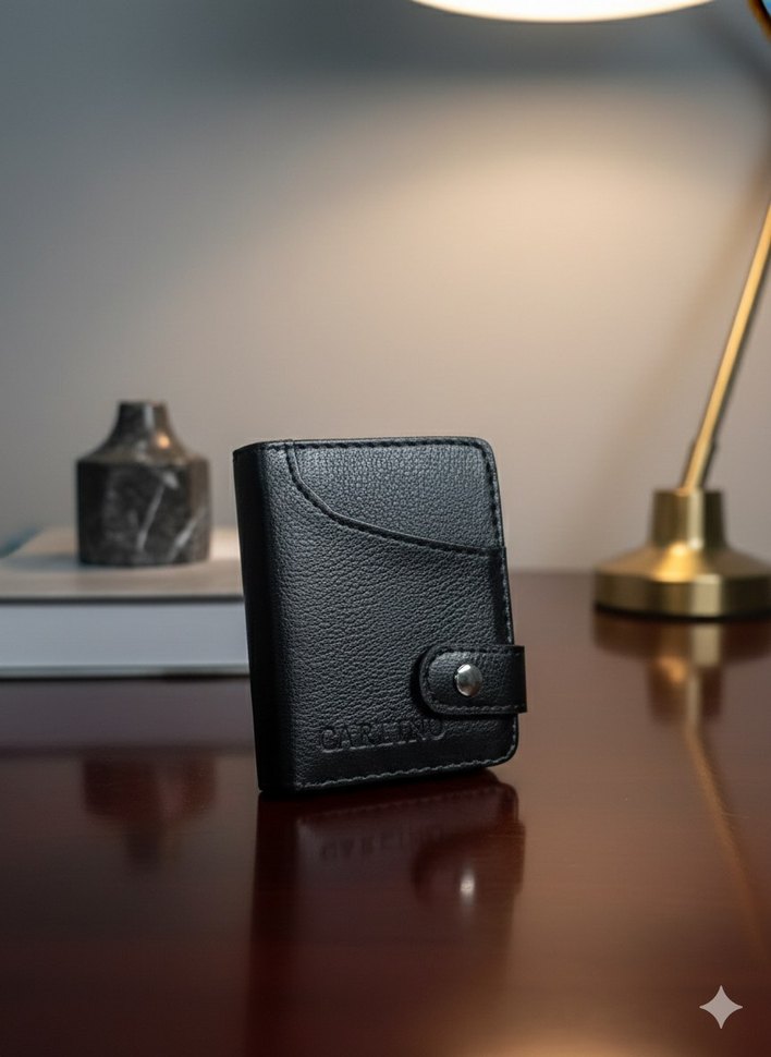 Siyah Baskılı Kemer cüzdan ve bileklik - Görsel 2