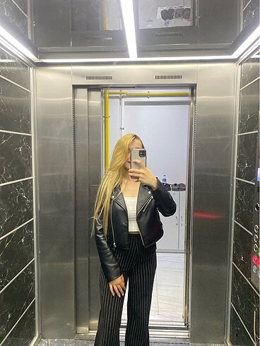 s Beden Çok temiz deri ceket