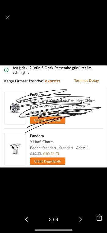 Beden PANDORA charm