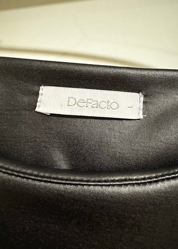 Siyah Deri Kadın Bluz - Görsel 3