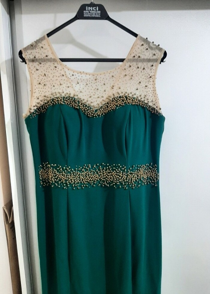 **Şık ve Zarif Yeşil Abiye - Sadece Bir Kez Giyildi!** - Görsel 2