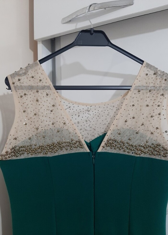 **Şık ve Zarif Yeşil Abiye - Sadece Bir Kez Giyildi!** - Görsel 4