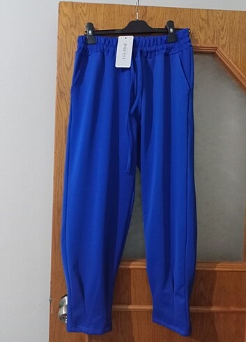 Krep kumaş paça detay pantalon - eşofman 