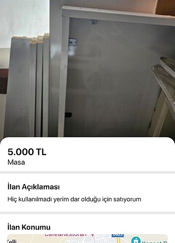 Masa Salon hiç kullanılmadı