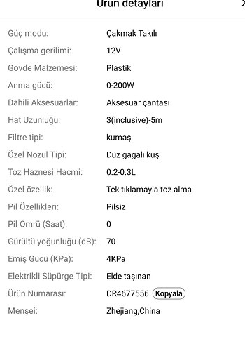 Beden Renk Yeşil Renkli Taşınabilir araç içi Süpürge