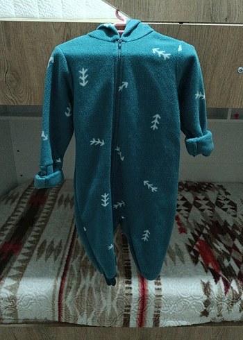 Turkuaz Erkek Bebek Örgü Tulum - Görsel 2