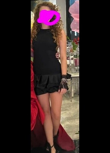 Zara Siyah mini elbise