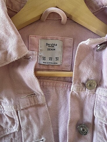 Bershka pembe kot ceket