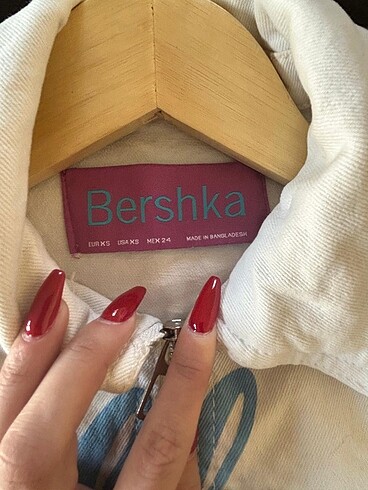 Bershka yazılı bershka kot ceket