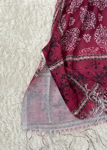 Bordo Bohem Püsküllü Plaj Elbisesi - Görsel 6