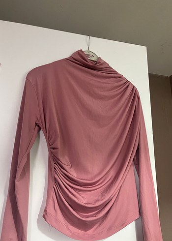 Trendyol & Milla Bordo Drapeli Yüksek Yakalı Kadın Bluz