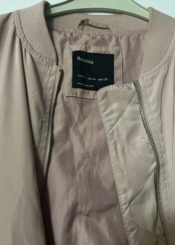 Bershka Bej Midi Kadın Ceket Fermuarlı
