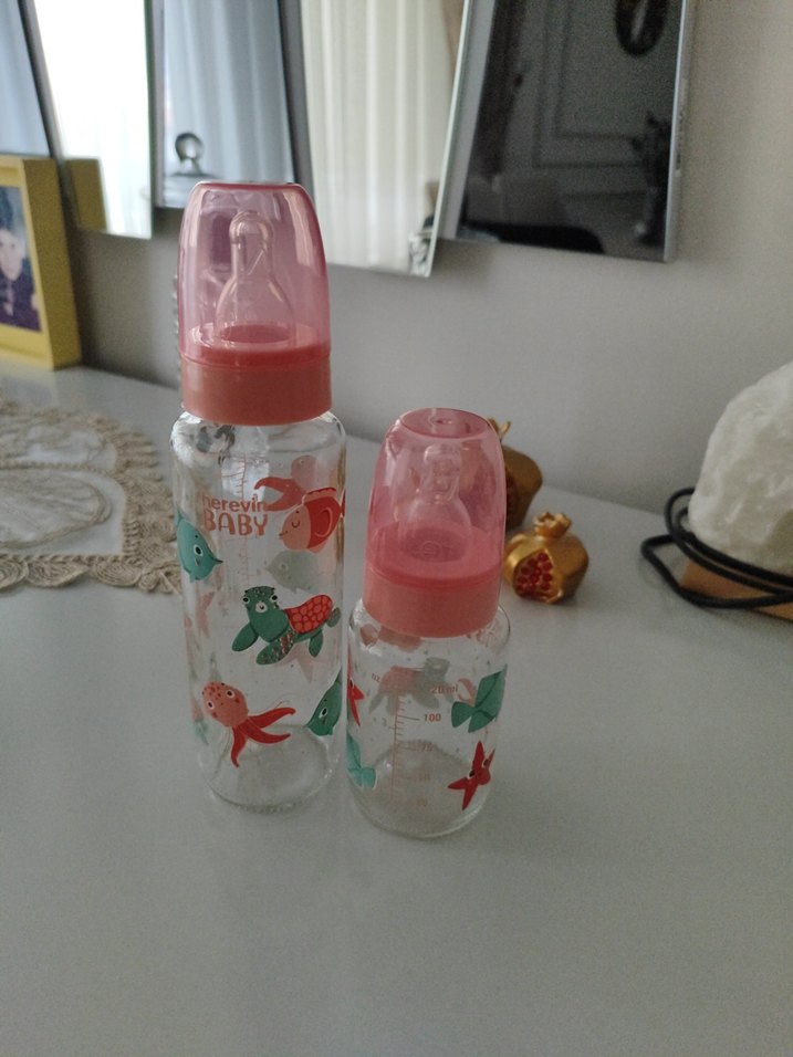 Renkli Pembe Bebek Biberonları - Görsel 2