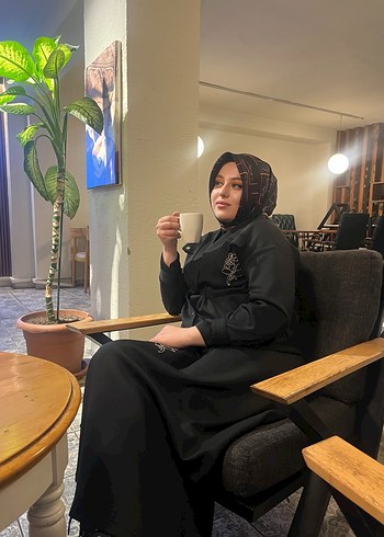 Etnik Desenli Siyah Kadın Uzun Kollu Elbise - Görsel 3