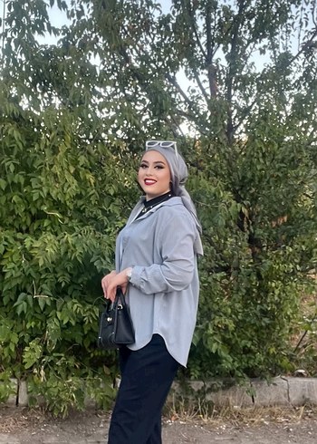 İkili takım Gri renk gömlek ve kumaş pantolon - Görsel 2