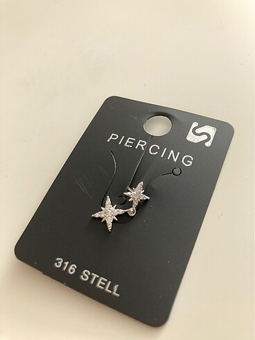 Sheinside Yıldız piercing Çelik gold gümüş