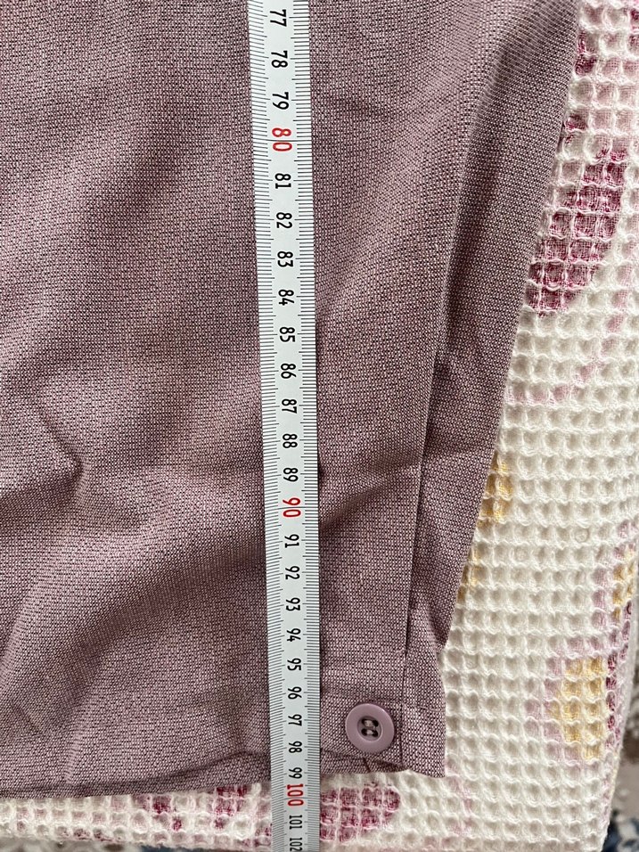 Açık mor Kadın Pamuklu Düğmeli Bol Kesim Pantolon - Görsel 3