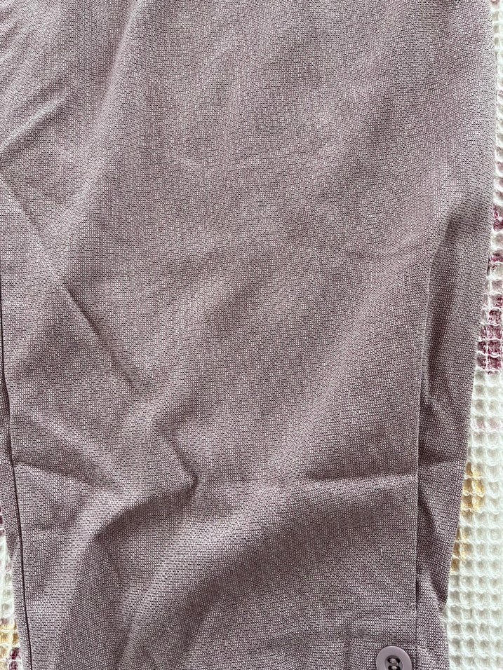 Açık mor Kadın Pamuklu Düğmeli Bol Kesim Pantolon - Görsel 2