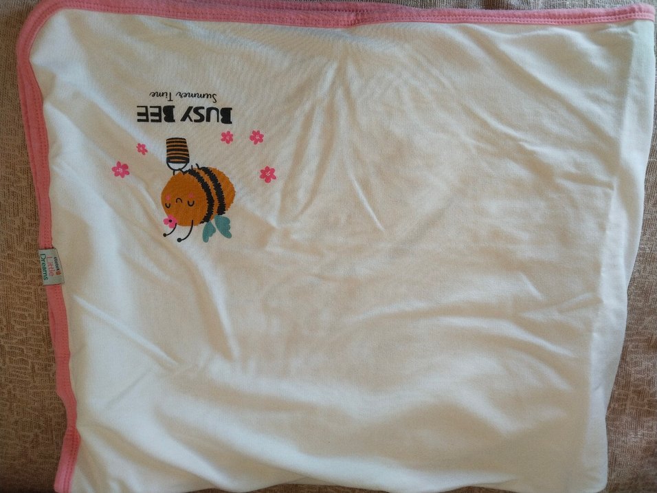 Nakışlı Beyaz Çocuk Battaniyesi yeni ebebebek marka - Görsel 4