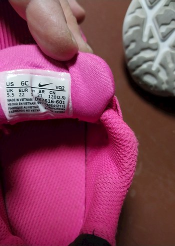 22 Beden pembe Renk Kız Çocuk Pembe Bağcıklı Spor Ayakkabı