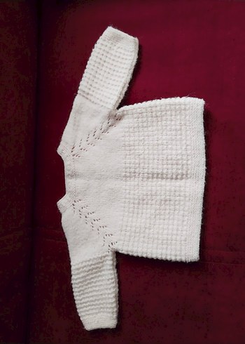 açık pembe Bohem Örgü Kız Hırka - Görsel 4