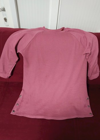 Düğmeli Pembe tunik iki sefer giyilmiştir - Görsel 3