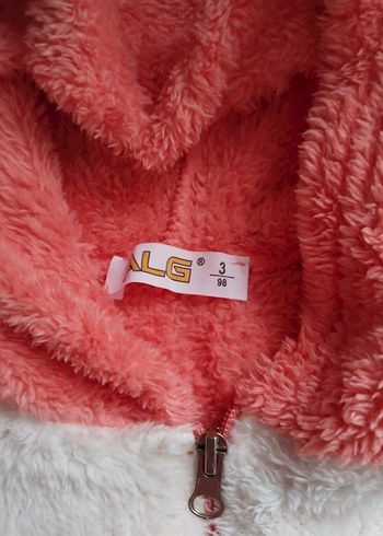 Kız Çocuk Pembe Kapüşonlu Kürklü Ceket - Görsel 3