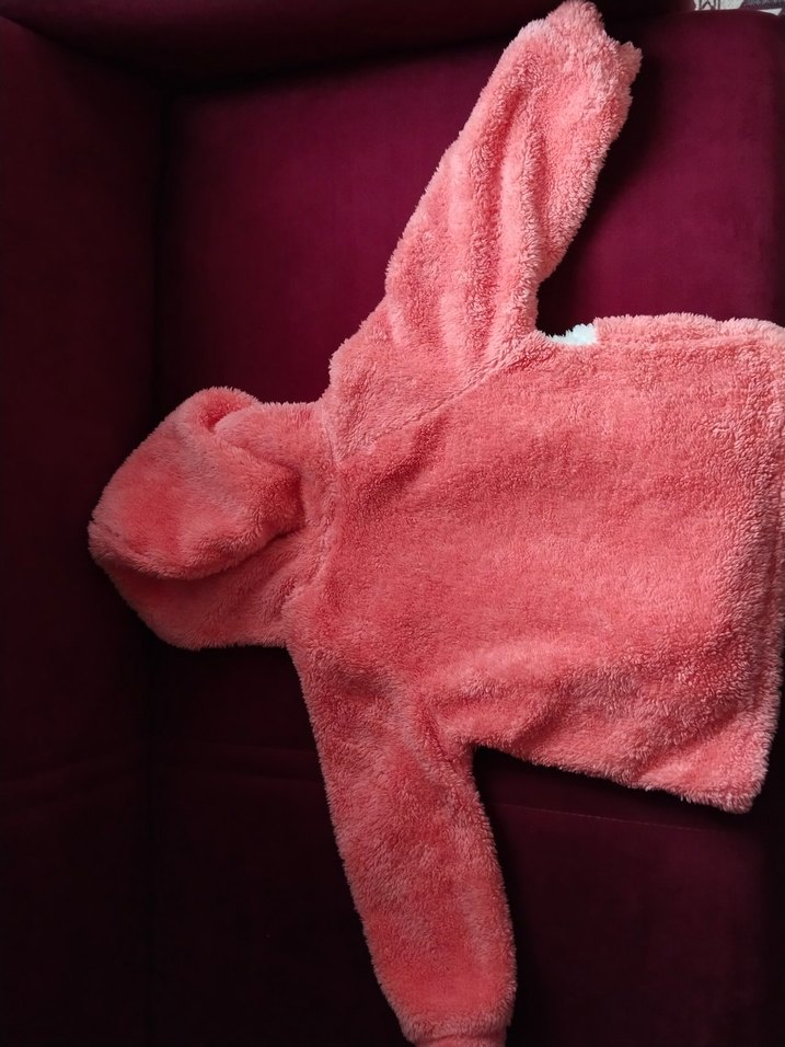 Kız Çocuk Pembe Kapüşonlu Kürklü Ceket - Görsel 4