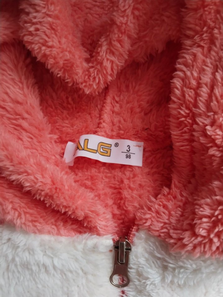 Kız Çocuk Pembe Kapüşonlu Kürklü Ceket - Görsel 3