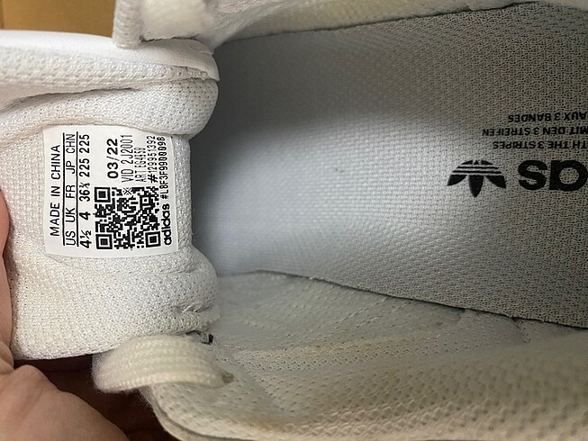 36 Beden beyaz Renk Adidas Süperstar ORJİNAL ÜRÜN