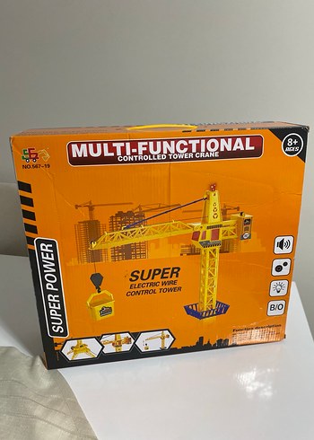 Kumandalı Işıklı Oyuncak Vinç İnşaat Temalı Doğum Günü - Görsel 6