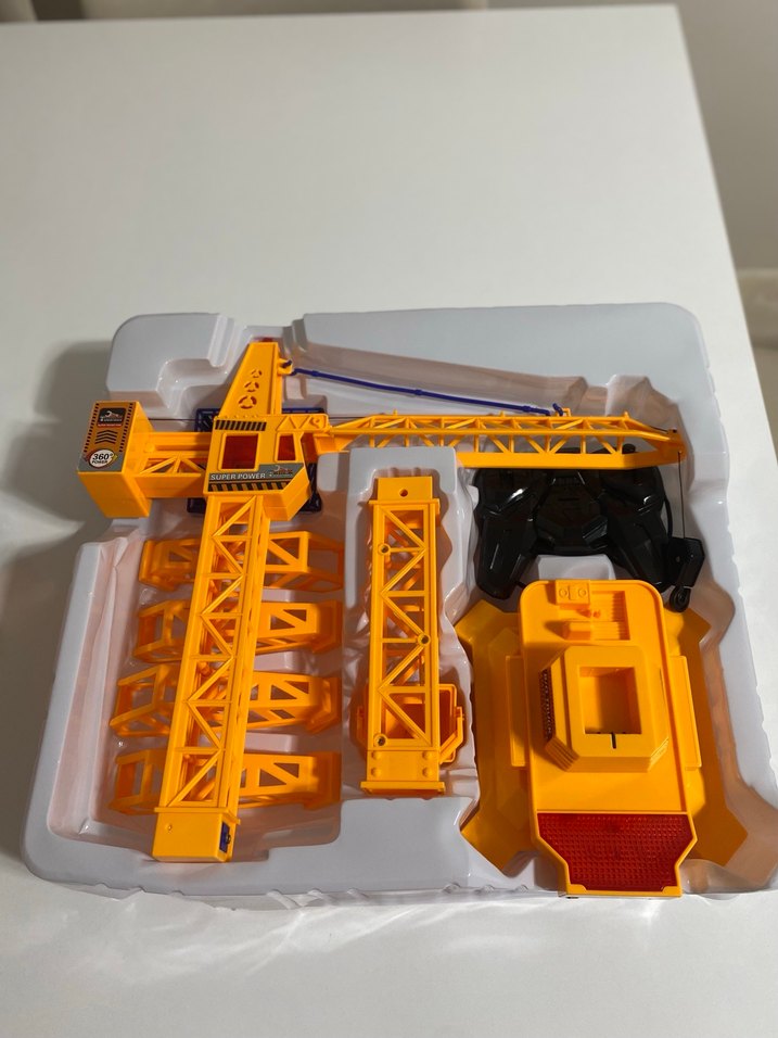 Kumandalı Işıklı Oyuncak Vinç İnşaat Temalı Doğum Günü - Görsel 3