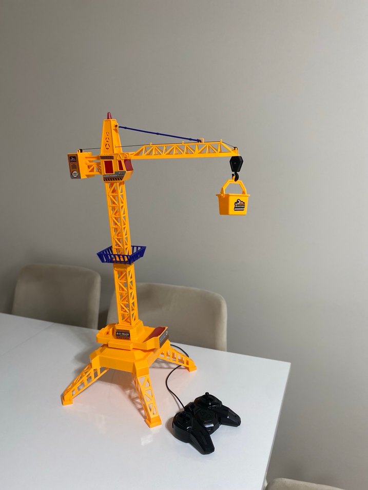 Kumandalı Işıklı Oyuncak Vinç İnşaat Temalı Doğum Günü - Görsel 2