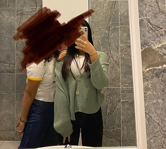 Trendyol yeşil örme hırka