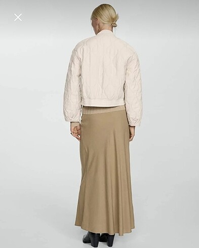 xl Beden camel Renk Mango Kapitone Bomber Ceket
