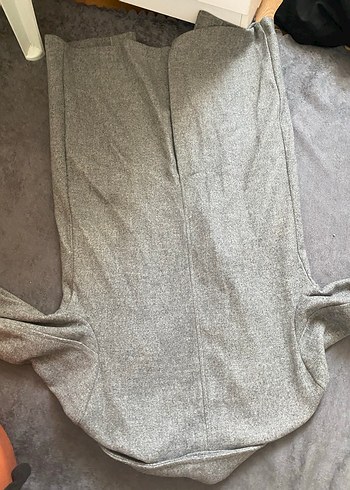 s Beden gri Renk Bershka Gri Uzun Kadın Kaban