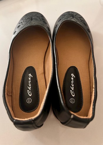 Nakışlı Siyah Babet - Görsel 2