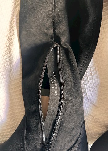 Siyah Süet Kemerli Dizüstü Kadın Çizme - Görsel 6