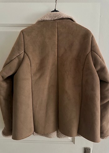 Kürk Detaylı Kadın Kahverengi Süet Ceket - Görsel 2