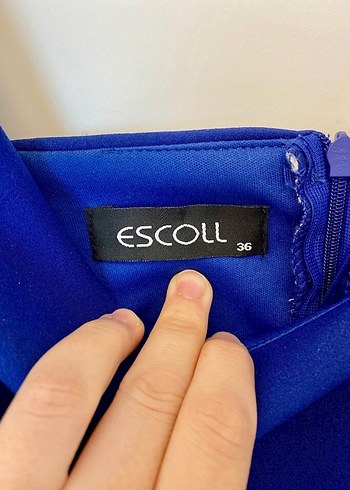 Mavi Drapeli Mini Abiye Elbise - Görsel 8