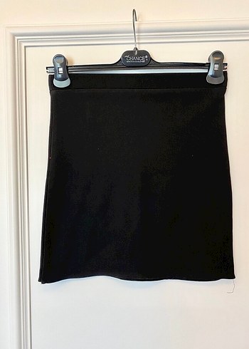 Siyah Düz Mini Etek - Görsel 7